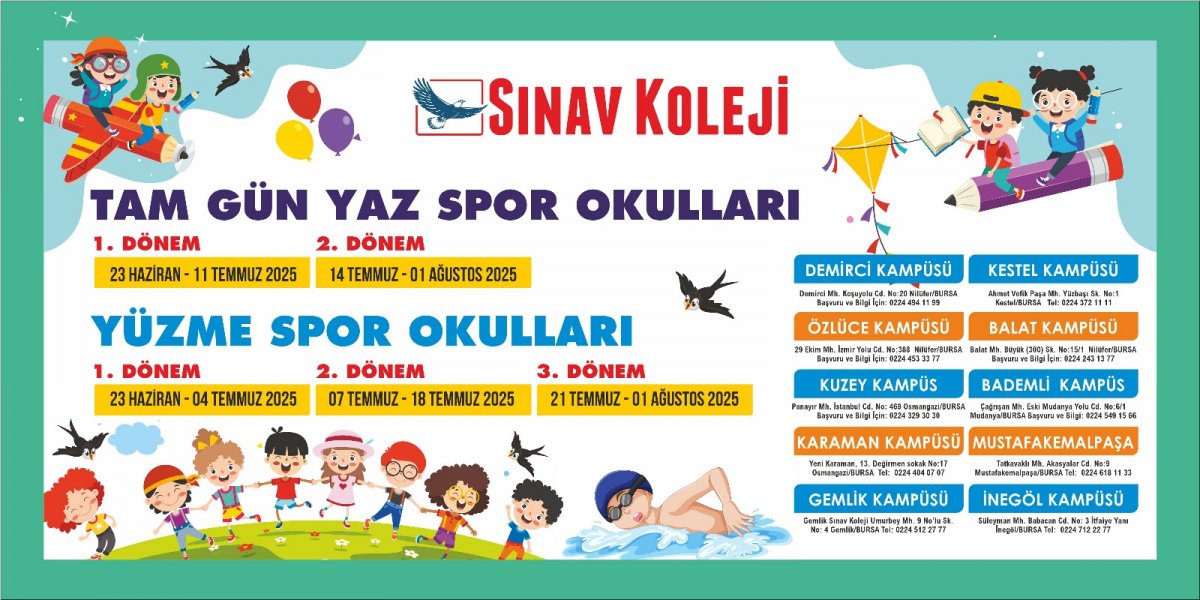 2025 TAM GÜN YAZ SPOR OKULLARI